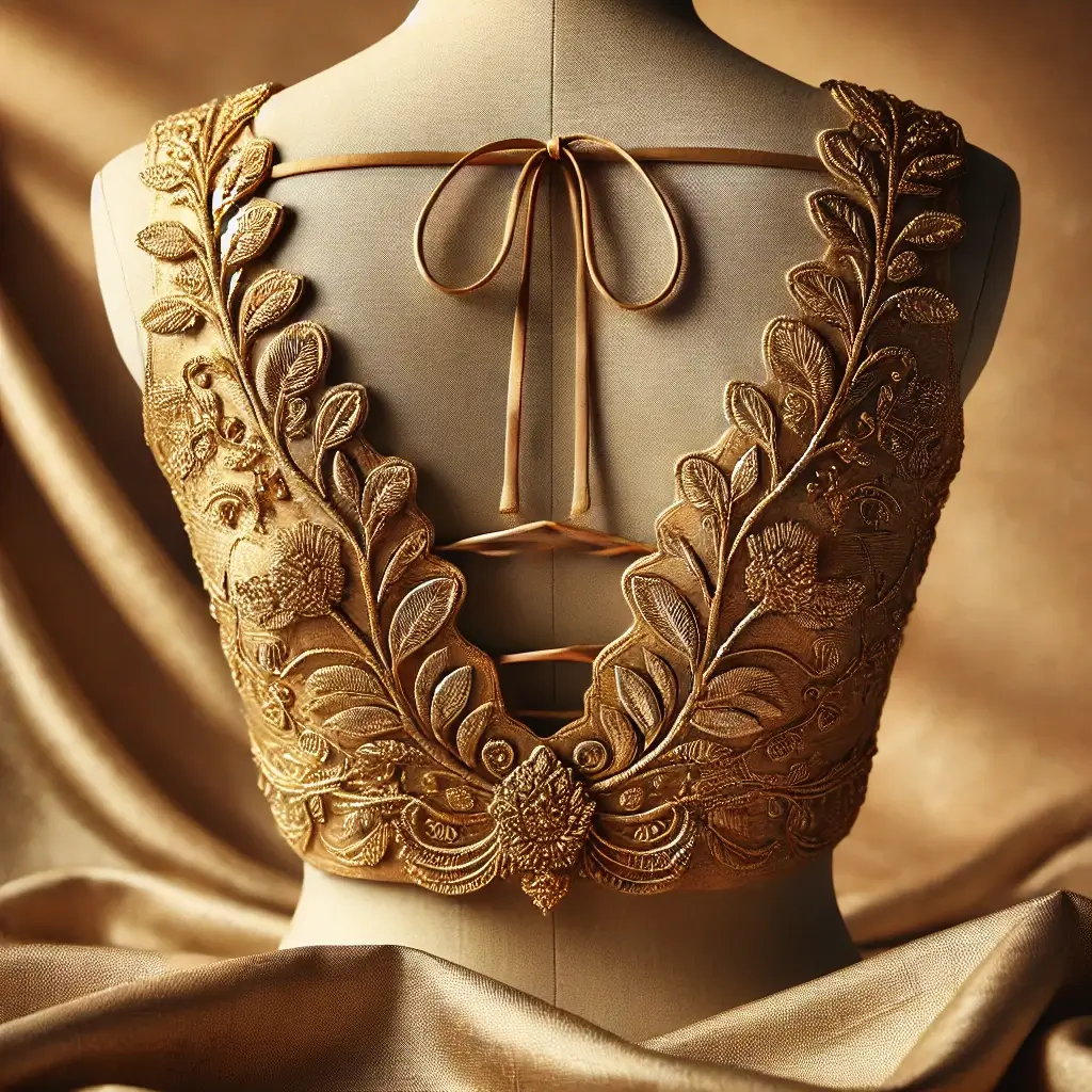 Backless Design with Tie-Up Dori Blouse