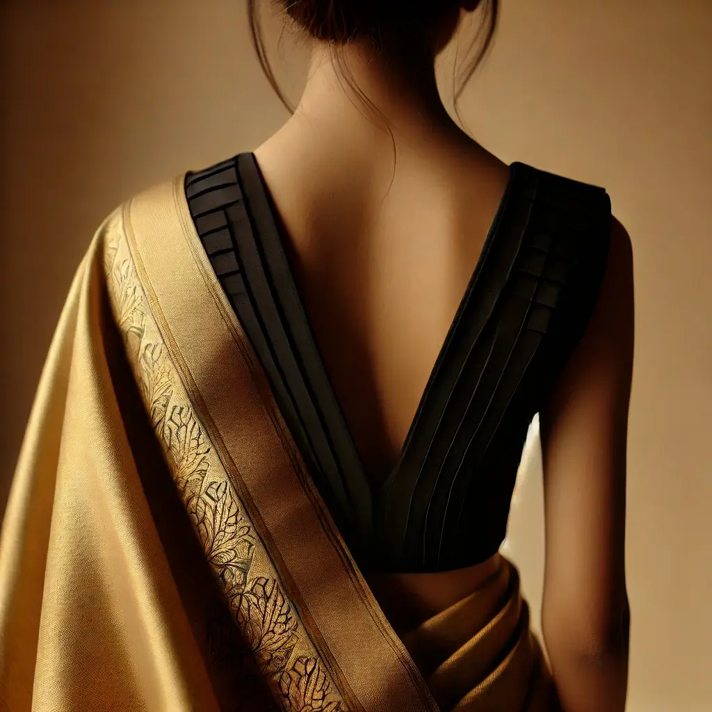 Sleeveless Blouse with V-Back Blouse