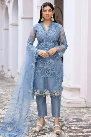 Heavy Organza and Net Embroideries Pakistani Suits