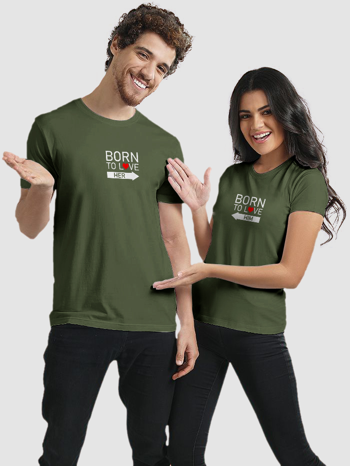Born To Love Designer Couple T Shirt Collection collection 9