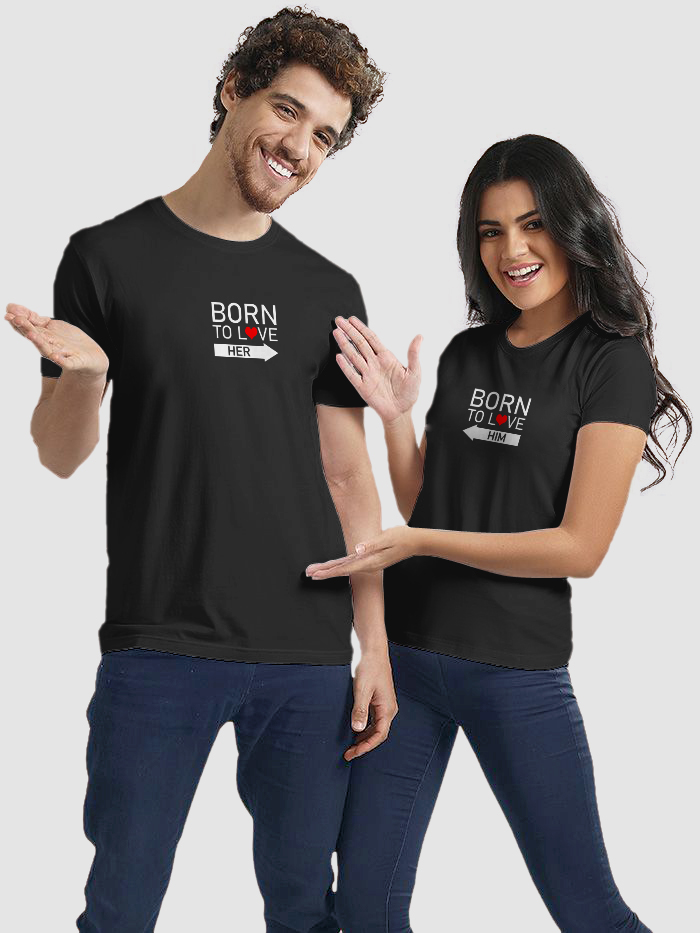 Born To Love Designer Couple T Shirt Collection collection 1