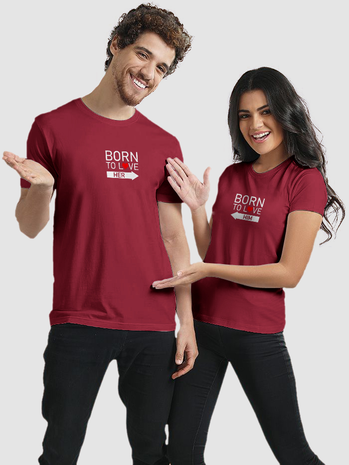 Born To Love Designer Couple T Shirt Collection collection 10