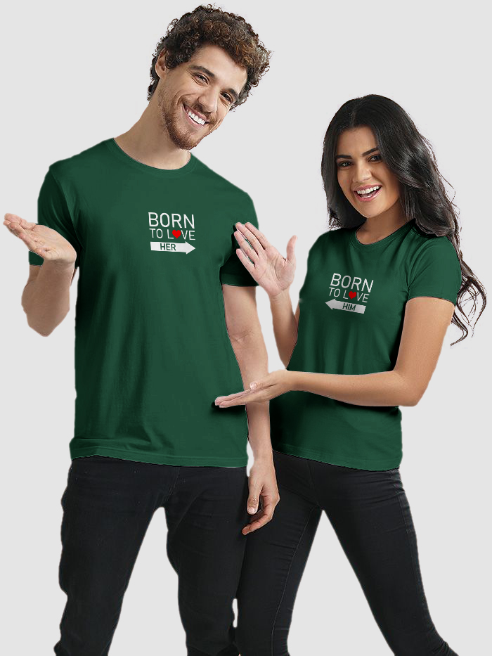 Born To Love Designer Couple T Shirt Collection collection 8