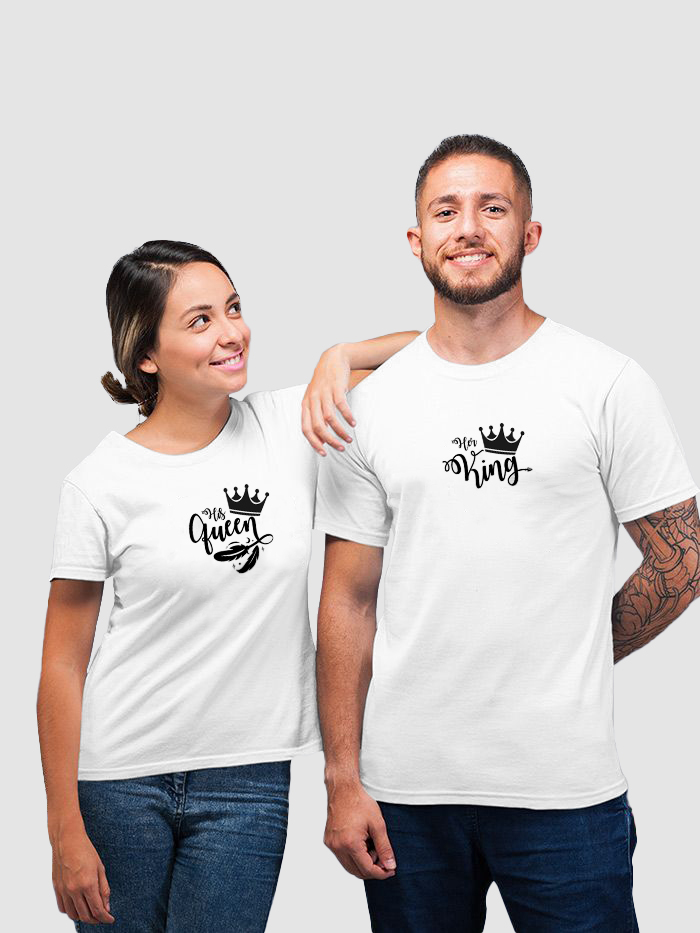 King And Queen Designer Couple Tshirt Collection collection 9