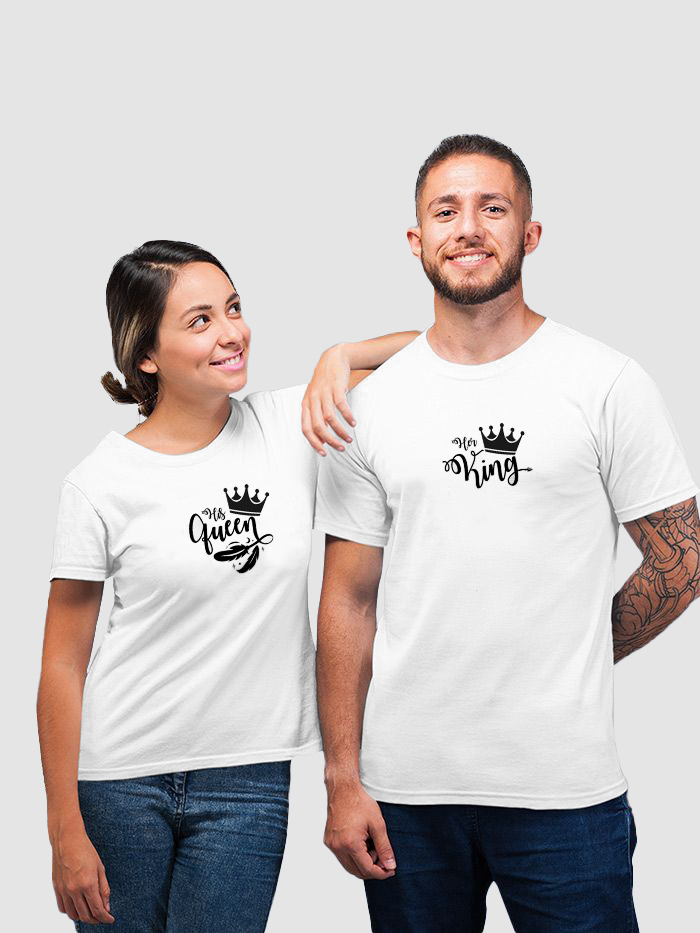 King And Queen Designer Couple Tshirt Collection collection 9