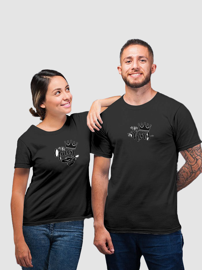 King And Queen Designer Couple Tshirt Collection collection 1