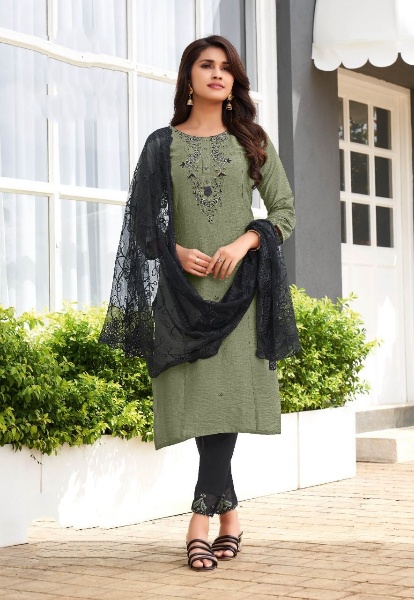Floral Printed Kurti With Straight Pant
