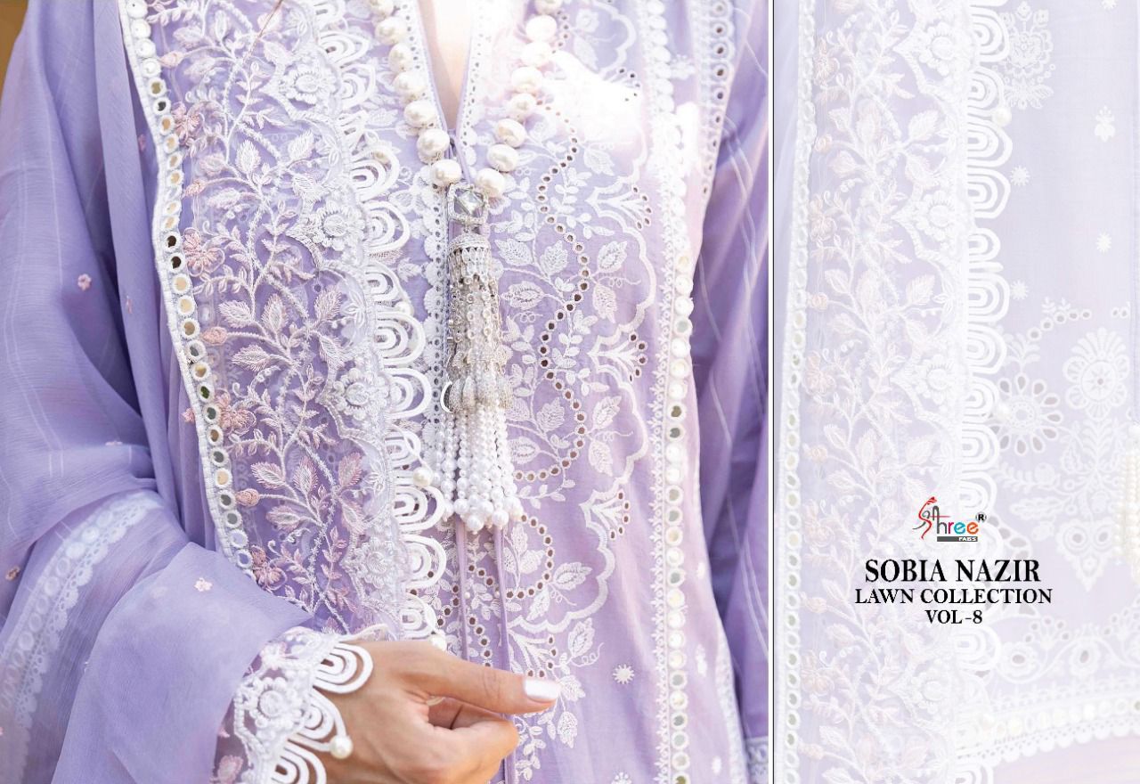 Shree Fab Sobia Nazir Lawn Collection Vol 8 collection 8