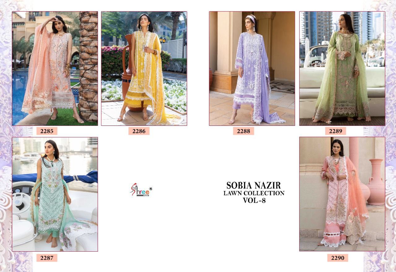 Shree Fab Sobia Nazir Lawn Collection Vol 8 collection 14