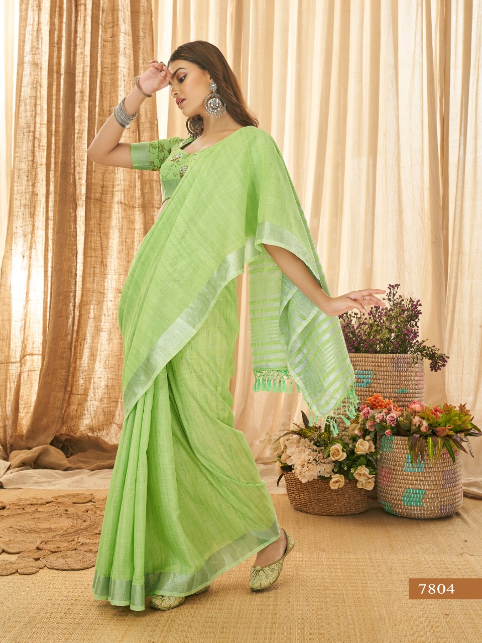 Vinamra Softy Lilen Silk Vol 2 Fancy Linen Saree Collection
