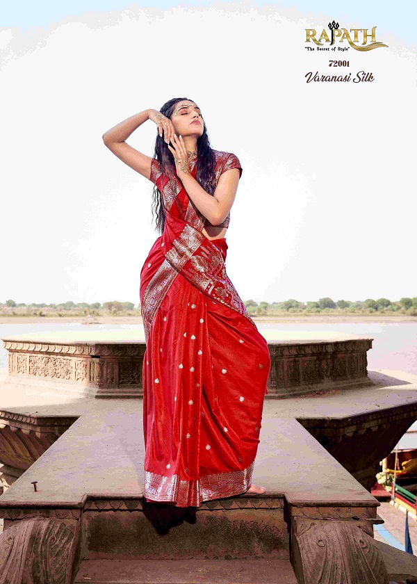 Red Colour Riwaaz Rewaa New Latest Designer Ethnic Wear Printed Pure Brasso Exclusive  Saree Collection 566 - The Ethnic World